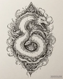 A linework design of the paper shikigami atta... - эскиз тату (№1752983460_0, 20.07.2025 03:51) — Tatufoto.com
