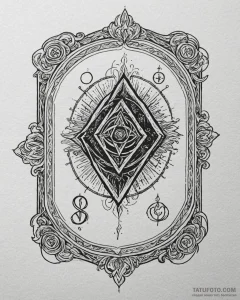 A linework tattoo of a grimoire (spellbook) w... - эскиз тату (№1752984137_0, 20.07.2025 04:02) — Tatufoto.com