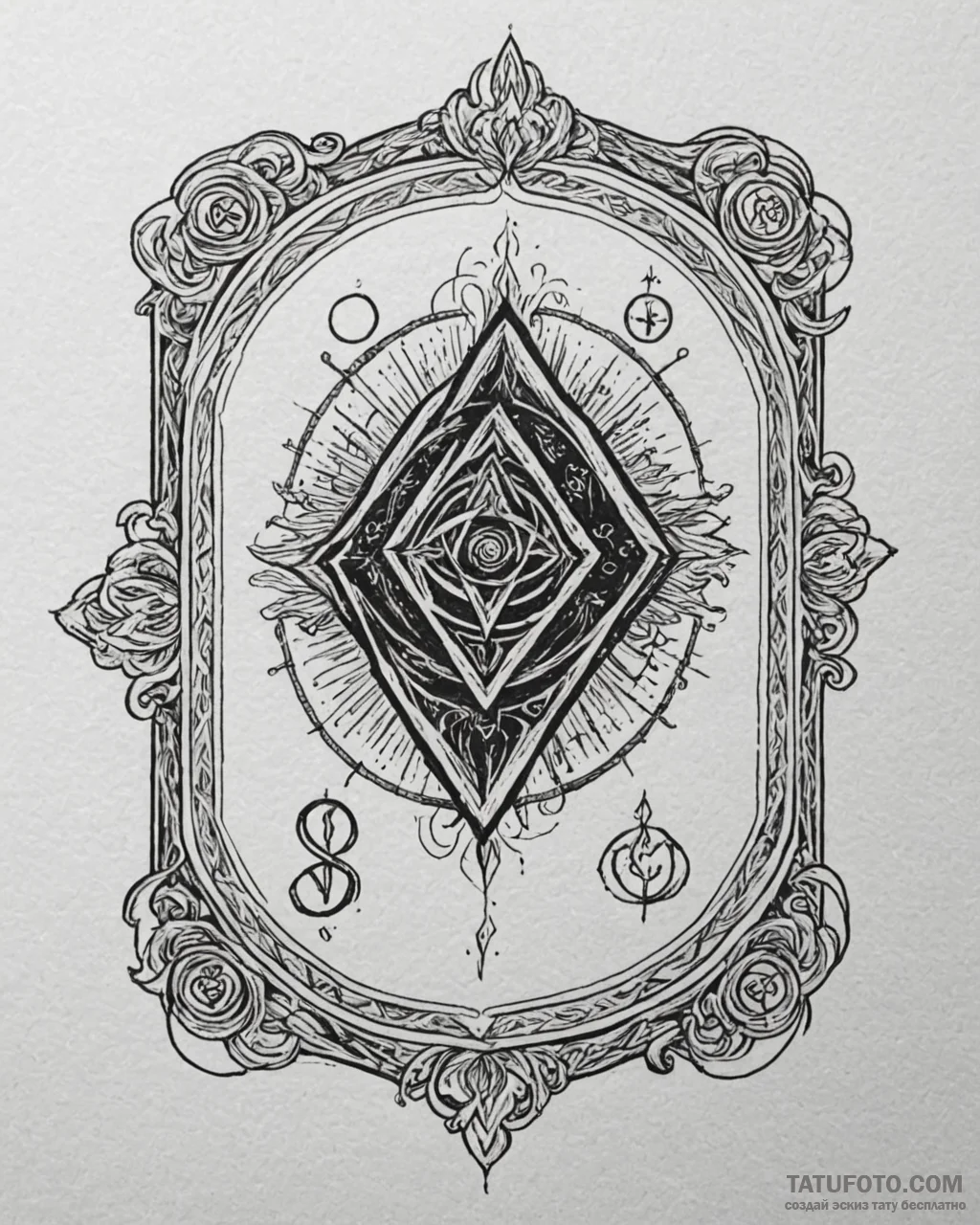 A linework tattoo of a grimoire (spellbook) w... - эскиз тату (№1752984137_0, 20.07.2025 04:02) — Tatufoto.com
