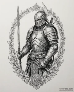 р“сђсѓрїрїр° 12: historical warrior archetype... - эскиз тату (№1752986247_0, 20.07.2025 04:37) — Tatufoto.com