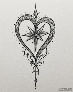 Tattoo design a tiny heart or star on the ank... - эскиз тату (№1752987006_0, 20.07.2025 04:50) — Tatufoto.com