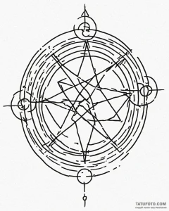 A dotwork tattoo of the transmutation circle... - эскиз тату (№1752987765_0, 20.07.2025 05:02) — Tatufoto.com