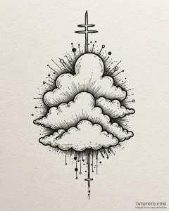 Tattoo sketch a small, whimsical drawing of a... - эскиз тату (№1752988439_0, 20.07.2025 05:13) — Tatufoto.com