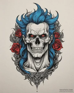 A neo-traditional portrait of hades from herc... - эскиз тату (№1752988607_0, 20.07.2025 05:16) — Tatufoto.com
