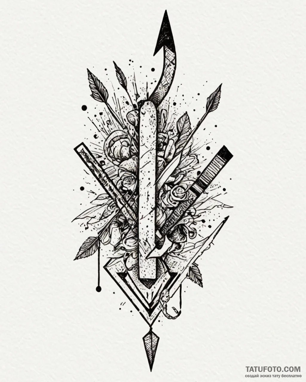 Tattoo design a simple 'level up' arrow linew... - эскиз тату (№1752989029_0, 20.07.2025 05:23) — Tatufoto.com