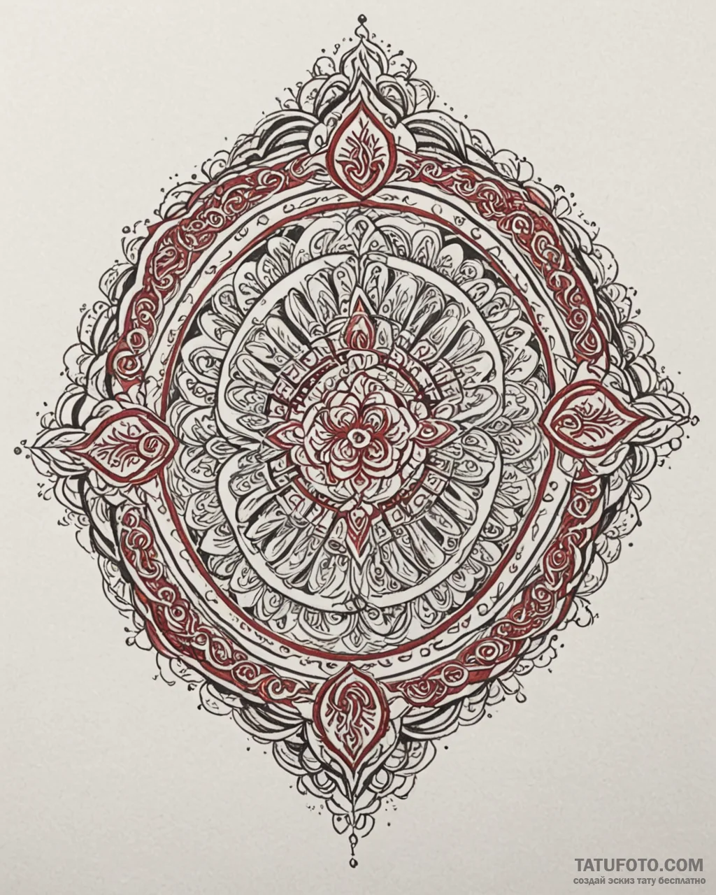 Tattoo design: a kolovrat with interwoven pat... - эскиз тату (№1752989283_0, 20.07.2025 05:28) — Tatufoto.com