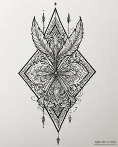 Tattoo design a stylized arrow pointing forwa... - эскиз тату (№1752989706_0, 20.07.2025 05:35) — Tatufoto.com
