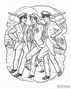 A graphic novel panel of the "jive talking" s... - эскиз тату (№1752991566_0, 20.07.2025 06:06) — Tatufoto.com