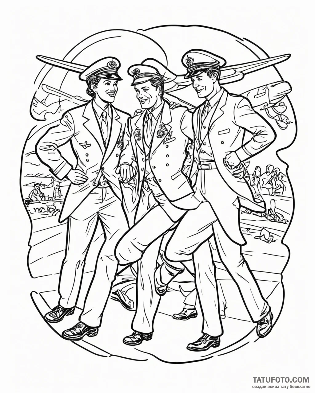 A graphic novel panel of the «jive talking» s… — эскиз тату (№1752991566_0, 20.07.2025 06:06) — Tatufoto.com