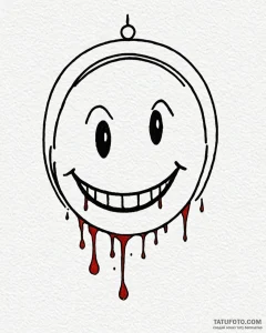 A minimalist tattoo of the comedian's smiley... - эскиз тату (№1752991903_0, 20.07.2025 06:11) — Tatufoto.com
