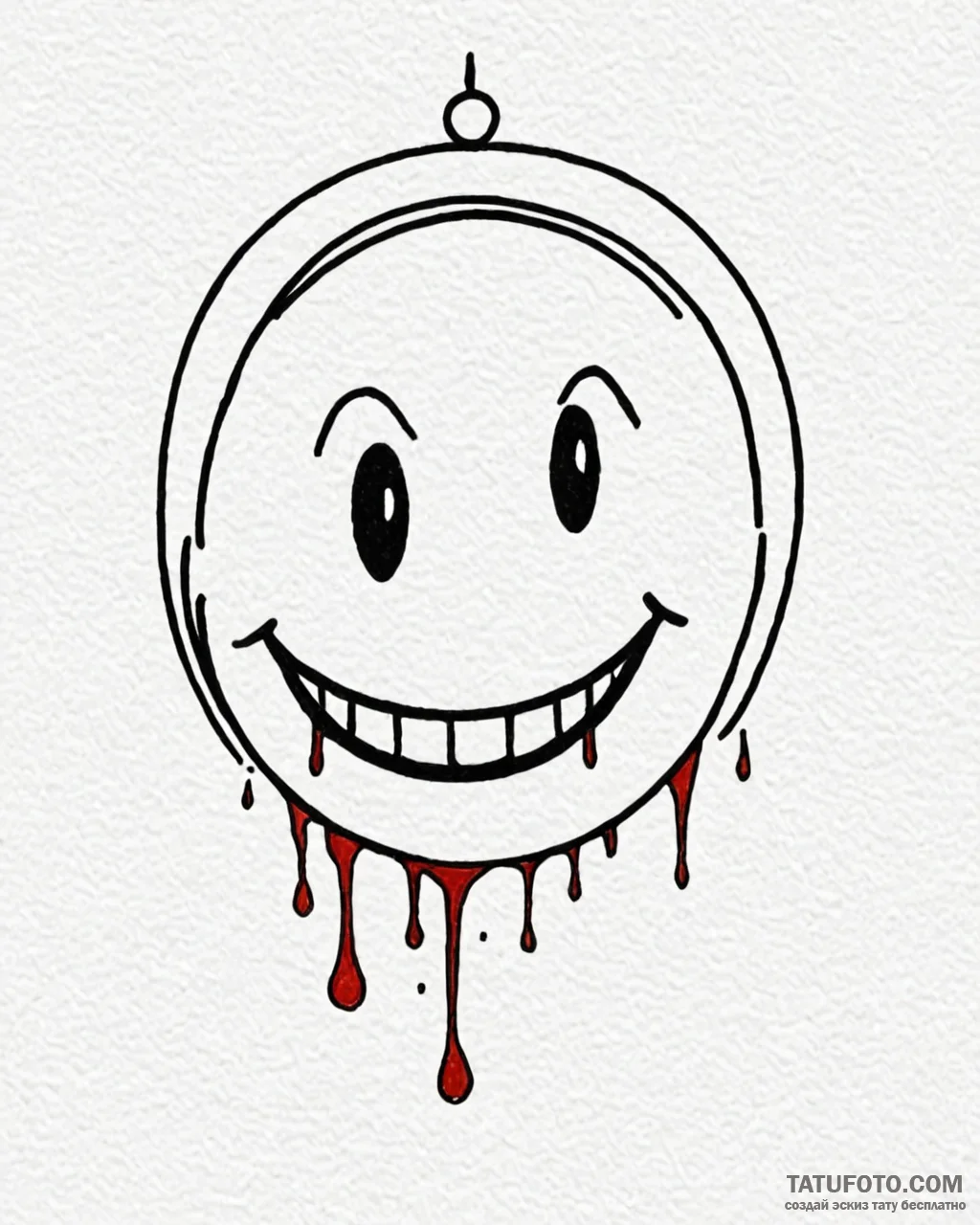 A minimalist tattoo of the comedian’s smiley… — эскиз тату (№1752991903_0, 20.07.2025 06:11) — Tatufoto.com