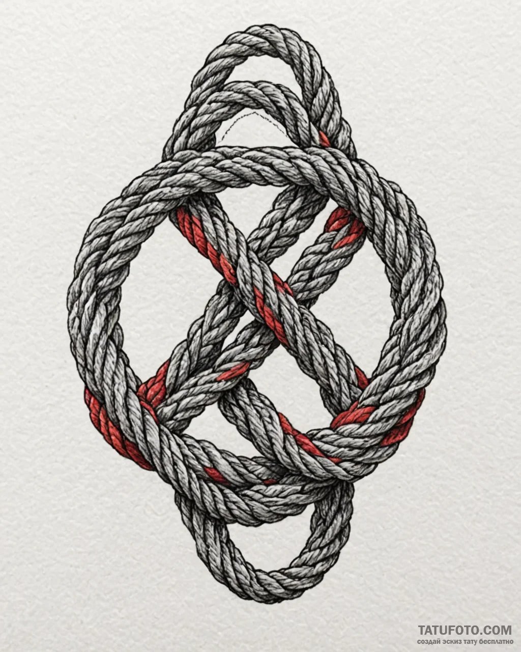 Tattoo sketch a pair of intertwined ropes, li... - эскиз тату (№1752992836_0, 20.07.2025 06:27) — Tatufoto.com