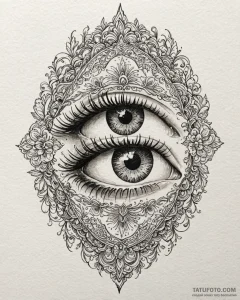 A watercolor tattoo of the bloody eye of elle... - эскиз тату (№1752993257_0, 20.07.2025 06:34) — Tatufoto.com
