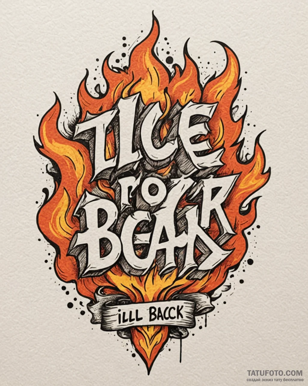 A neo-traditional tattoo of the «i’ll be back… — эскиз тату (№1752994269_0, 20.07.2025 06:51) — Tatufoto.com