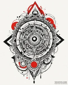Tattoo design an abstract "aura" surrounding... - эскиз тату (№1752995200_0, 20.07.2025 07:06) — Tatufoto.com