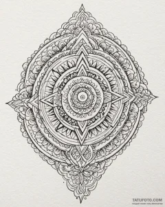 Tattoo sketch a single, ancient key with intr... - эскиз тату (№1752995540_0, 20.07.2025 07:12) — Tatufoto.com