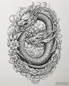 A sketch of the eternals, with the golden pat... - эскиз тату (№1752995879_0, 20.07.2025 07:17) — Tatufoto.com