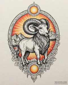 Tattoo sketch the glyph for aries (1st house)... - эскиз тату (№1752997698_0, 20.07.2025 07:48) — Tatufoto.com
