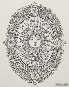 Tattoo sketch the zodiac's element subtly rep... - эскиз тату (№1752998206_0, 20.07.2025 07:56) — Tatufoto.com