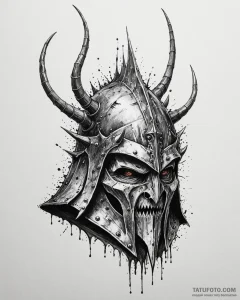 A trash polka design of the witch-king of ang... - эскиз тату (№1752999978_0, 20.07.2025 08:26) — Tatufoto.com