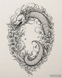 Dandelion, tattoo line art, irezumi japanese... - эскиз тату (№1753000063_0, 20.07.2025 08:27) — Tatufoto.com