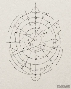 Tattoo sketch a minimalist constellation of a... - эскиз тату (№1753001499_0, 20.07.2025 08:51) — Tatufoto.com