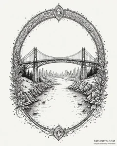 Tattoo sketch a well-defined bridge arch, sym... - эскиз тату (№1753002430_0, 20.07.2025 09:07) — Tatufoto.com