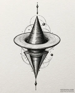 A minimalist tattoo of the spinning top from... - эскиз тату (№1753003106_0, 20.07.2025 09:18) — Tatufoto.com