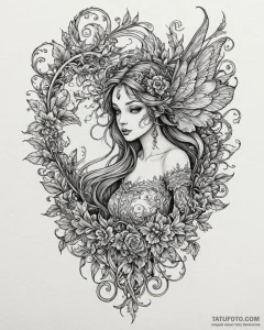 фэнтези, сказки и мифология, tattoo flash she... - эскиз тату (№1753003190_0, 20.07.2025 09:19) — Tatufoto.com