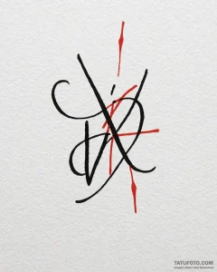 Tattoo sketch a unique personal signature or... - эскиз тату (№1753004035_0, 20.07.2025 09:33) — Tatufoto.com