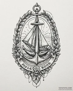 Abstraction, tattoo line art, on a clean whit... - эскиз тату (№1753004626_0, 20.07.2025 09:43) — Tatufoto.com