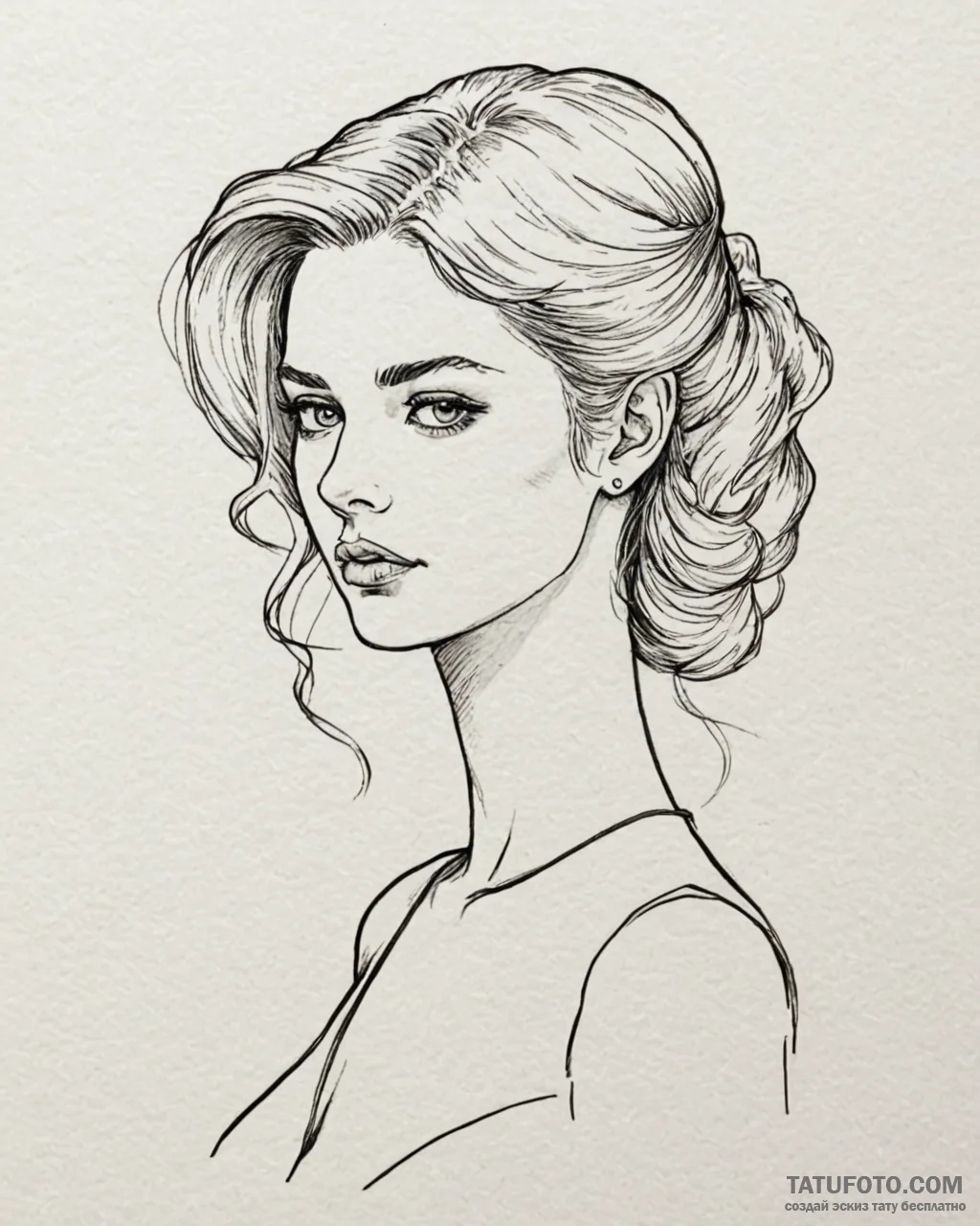 A graphic novel portrait of shosanna dreyfus,… — эскиз тату (№1753005098_0, 20.07.2025 09:51) — Tatufoto.com