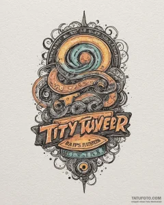 A watercolor tattoo of the neon sign of the "... - эскиз тату (№1753005353_0, 20.07.2025 09:55) — Tatufoto.com