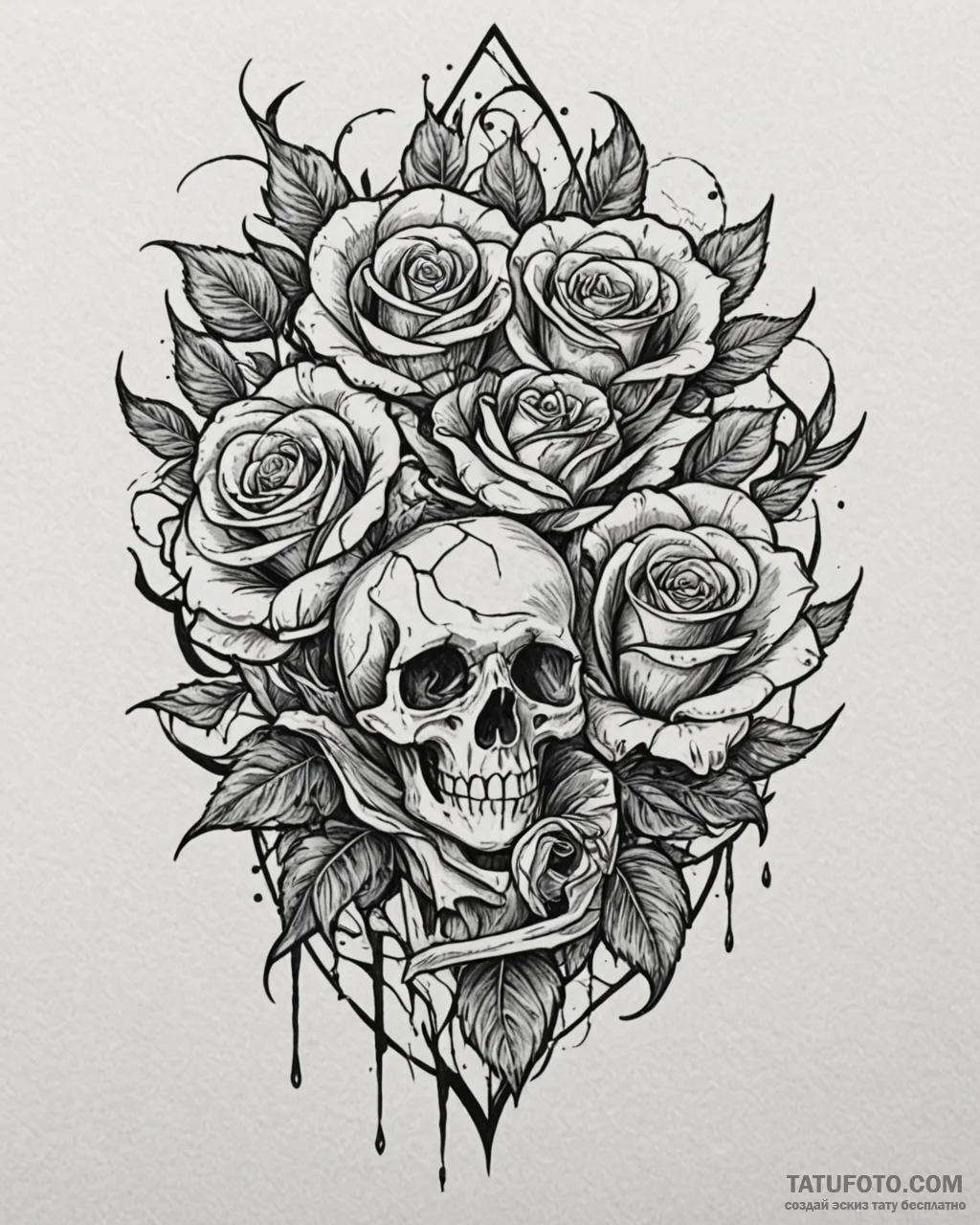 Tattoo design a shattered screen effect with... - эскиз тату (№1753005605_0, 20.07.2025 10:00) — Tatufoto.com