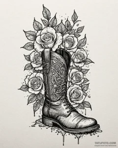 Tattoo design a combat boot print in mud or d... - эскиз тату (№1753005690_0, 20.07.2025 10:01) — Tatufoto.com