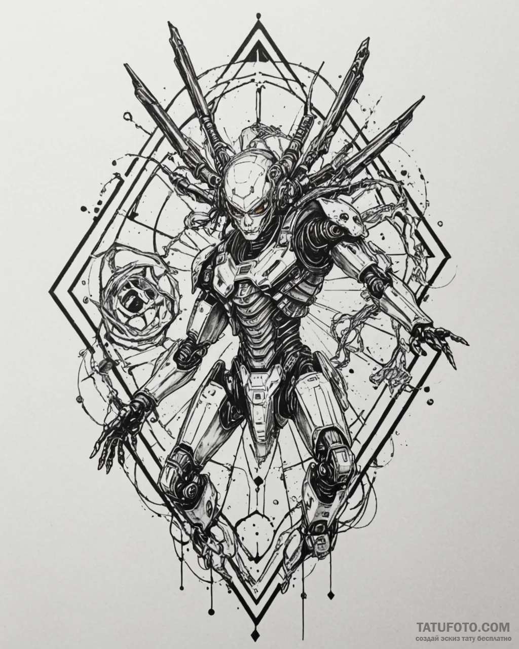 112. trash polka sketch of ripley in the powe… — эскиз тату (№1753006027_0, 20.07.2025 10:07) — Tatufoto.com