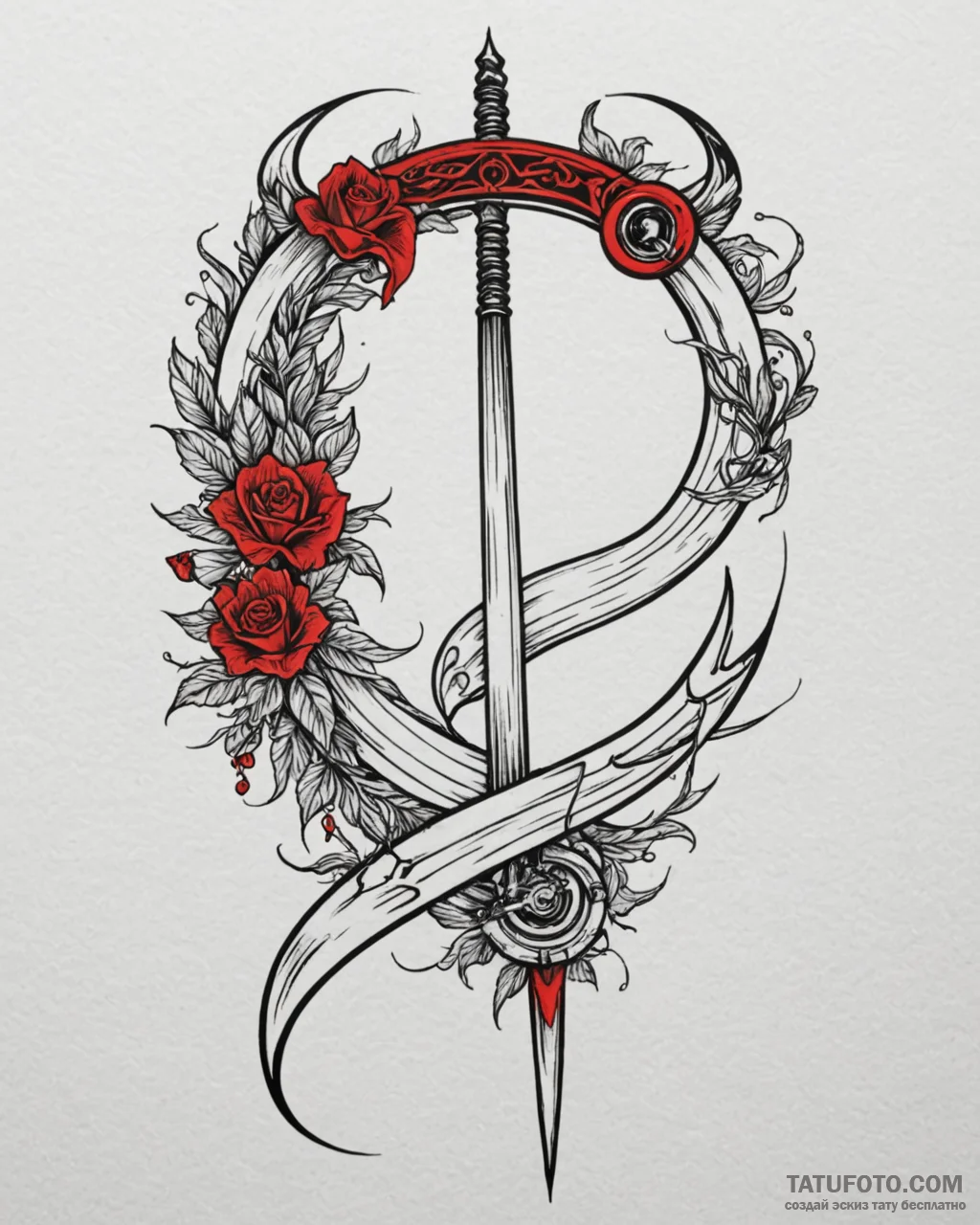 Scythe, tattoo flash sheet design, on a clean... - эскиз тату (№1753006622_0, 20.07.2025 10:17) — Tatufoto.com