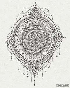 Tattoo sketch a minimalist rendering of a clo... - эскиз тату (№1753007213_0, 20.07.2025 10:26) — Tatufoto.com