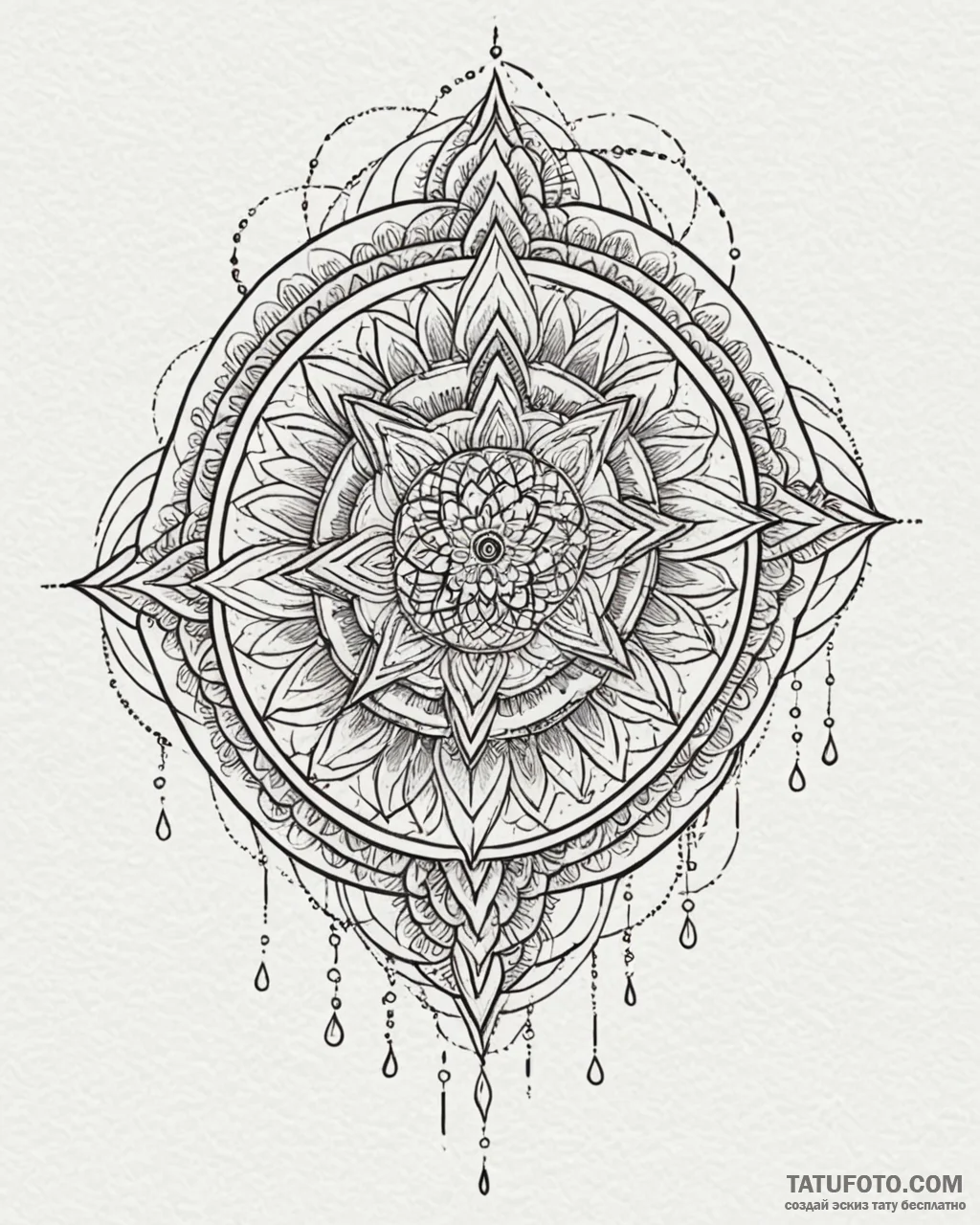 Tattoo sketch a minimalist rendering of a clo... - эскиз тату (№1753007213_0, 20.07.2025 10:26) — Tatufoto.com
