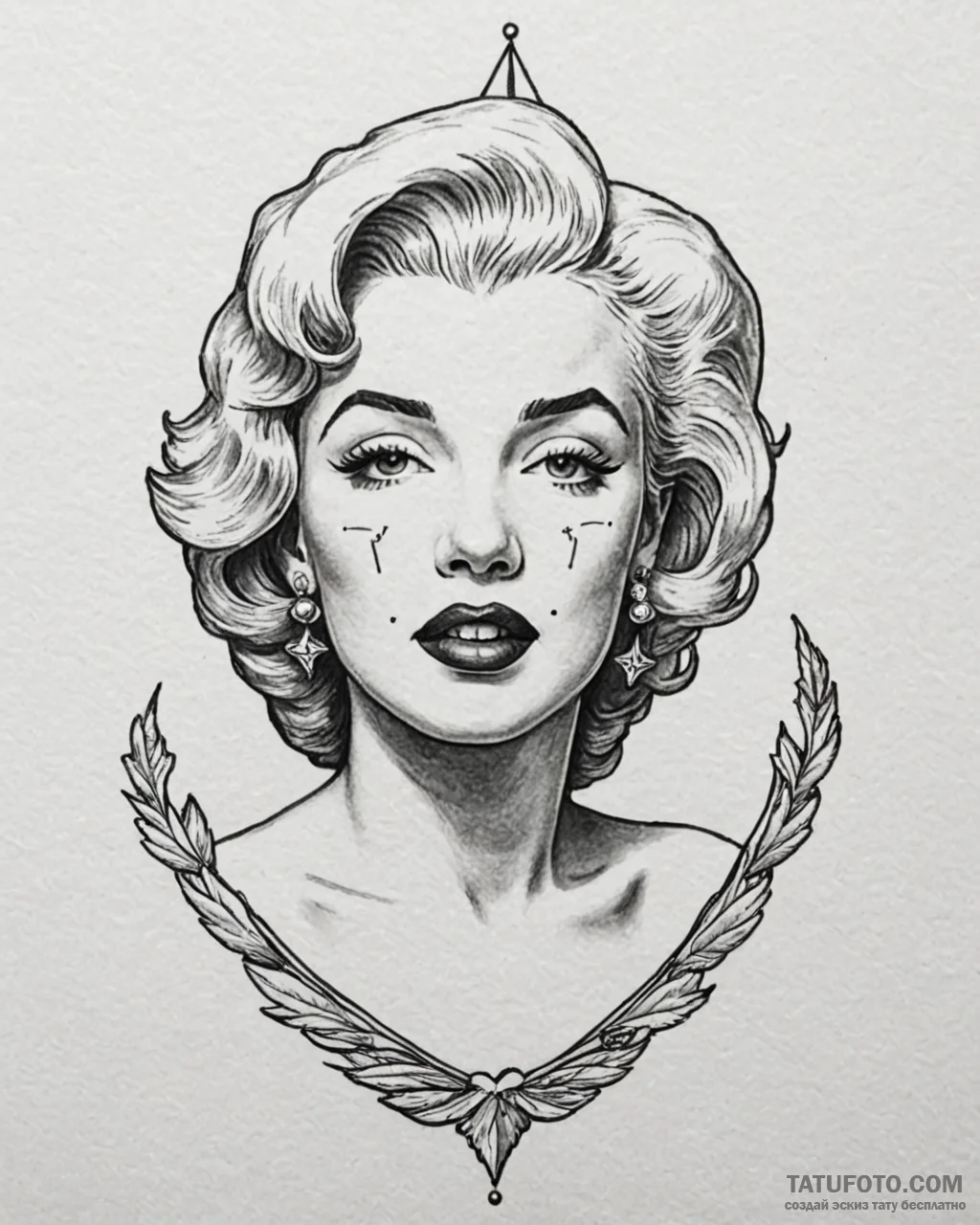 Marilyn monroe, tattoo sketch design, old sch... - эскиз тату (№1753007466_0, 20.07.2025 10:31) — Tatufoto.com