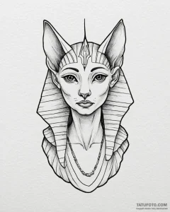 Sphinx, tattoo line art, minimalist tattoo de... - эскиз тату (№1753008480_0, 20.07.2025 10:48) — Tatufoto.com