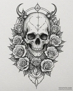 Tattoo sketch a minimalist zodiac glyph fille... - эскиз тату (№1753008820_0, 20.07.2025 10:53) — Tatufoto.com