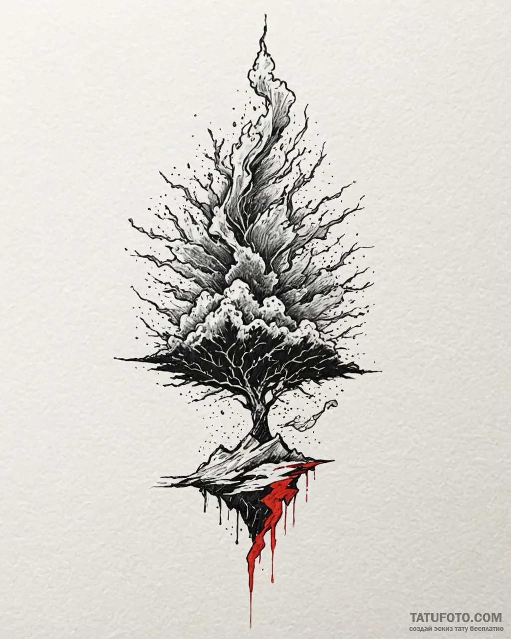 Tattoo sketch an abstract representation of a... - эскиз тату (№1753008989_0, 20.07.2025 10:56) — Tatufoto.com