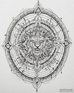 Tattoo design a zodiac animal transforming in... - эскиз тату (№1753010085_0, 20.07.2025 11:14) — Tatufoto.com