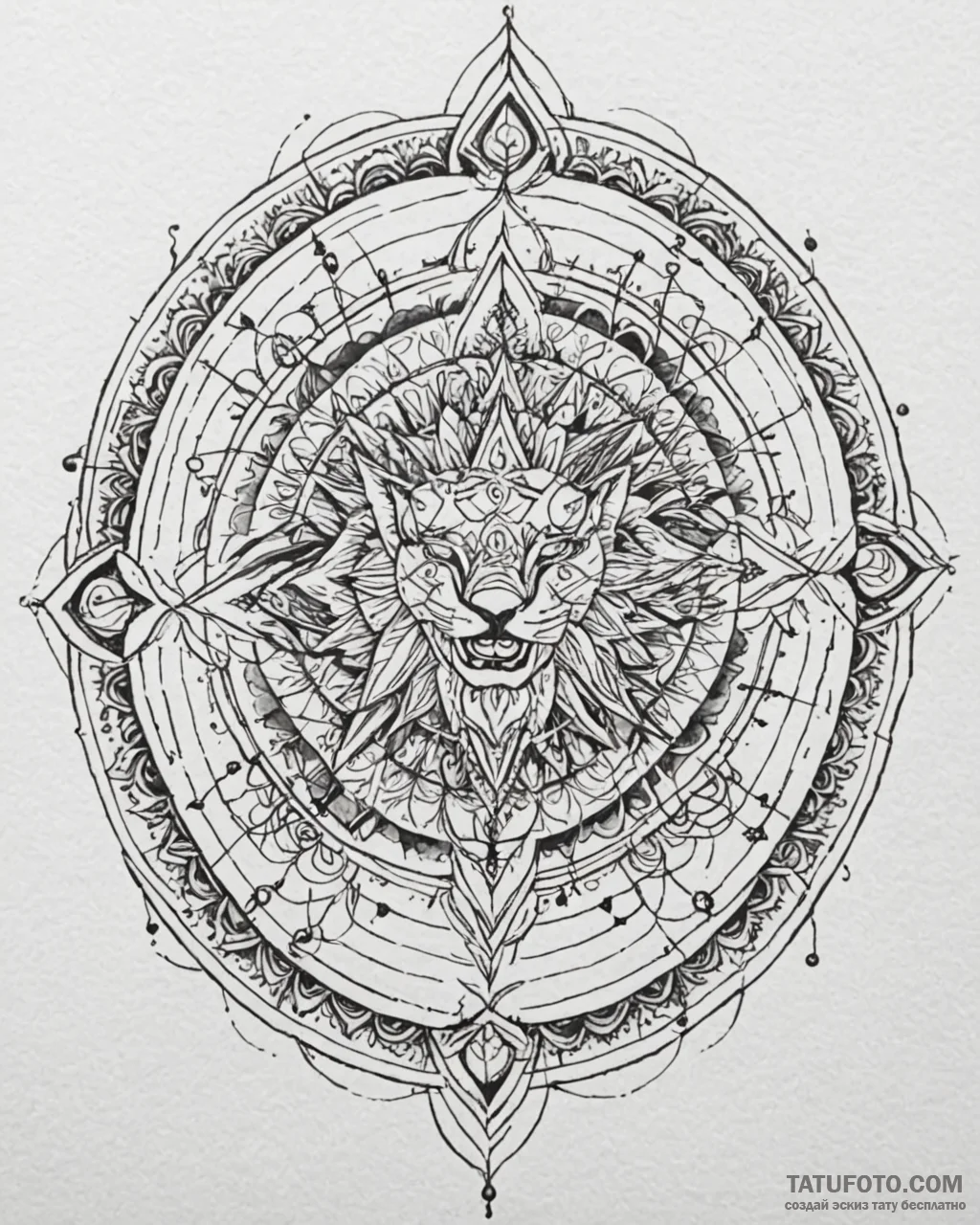 Tattoo design a zodiac animal transforming in... - эскиз тату (№1753010085_0, 20.07.2025 11:14) — Tatufoto.com
