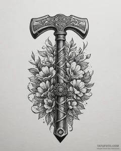 Tattoo design: a svarozhich combined with the... - эскиз тату (№1753010255_0, 20.07.2025 11:17) — Tatufoto.com