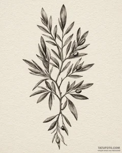Tattoo sketch an olive branch symbolizing pea... - эскиз тату (№1753011101_0, 20.07.2025 11:31) — Tatufoto.com