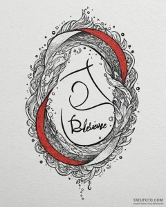 Tattoo design "i believe" text for pisces, wi... - эскиз тату (№1753012539_0, 20.07.2025 11:55) — Tatufoto.com