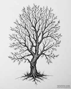 Tattoo design a tree with branches for parent... - эскиз тату (№1753015160_0, 20.07.2025 12:39) — Tatufoto.com