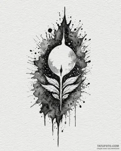 Tattoo design a single, unwavering light in a... - эскиз тату (№1753015244_0, 20.07.2025 12:40) — Tatufoto.com